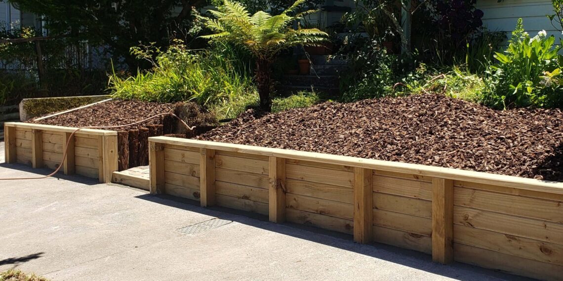 timber retaining wall
