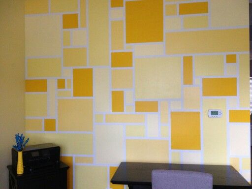 rectangles wall paint design