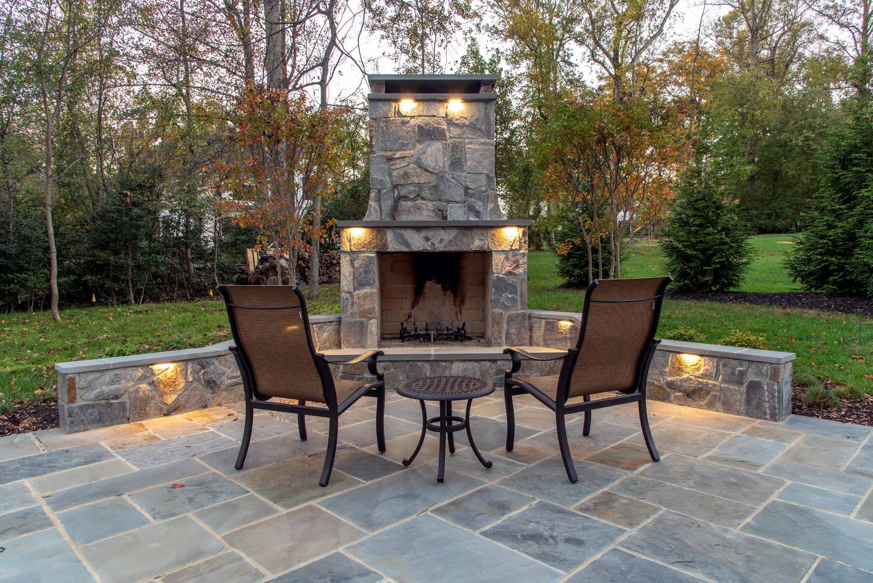 stone patio decor