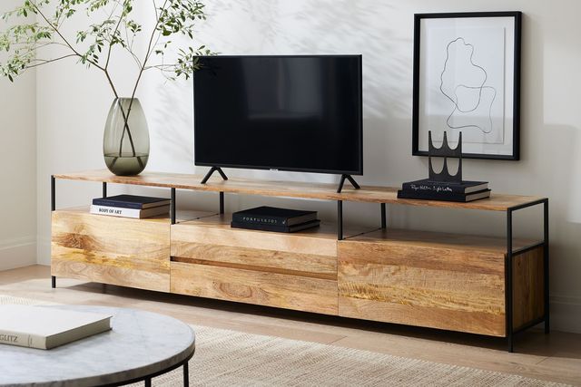 wooden tv trolley design