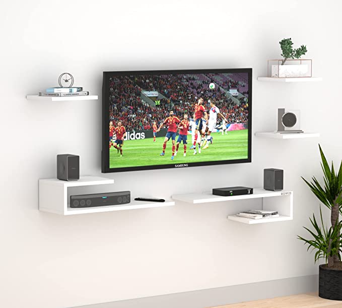 floating modern wall shelves design for tv