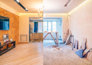 Renovated house before and after