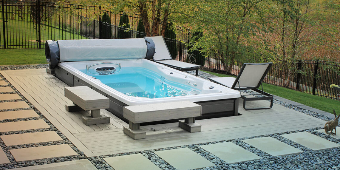 Above ground Swim Spa Landscaping Ideas