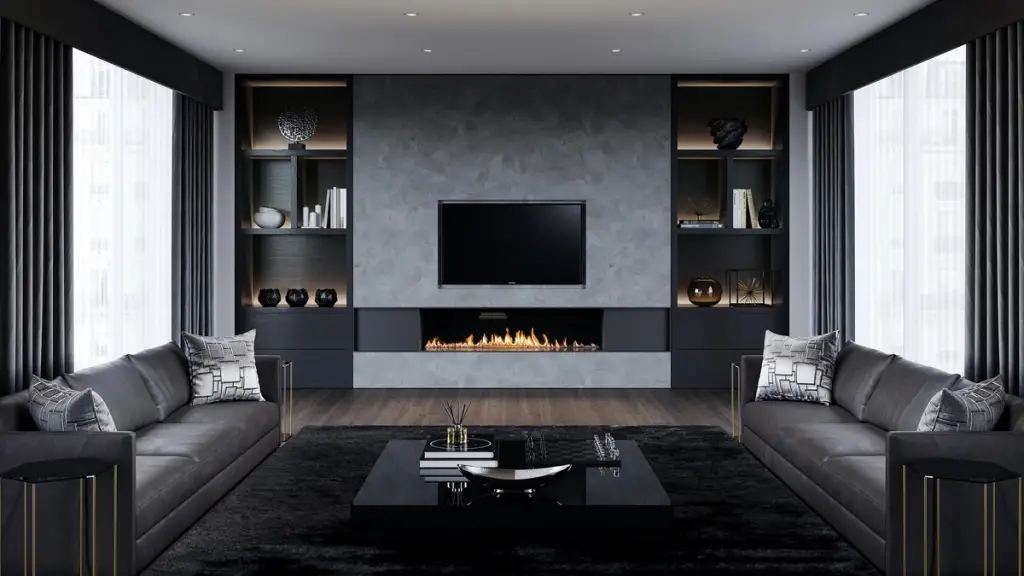 Charcol grey modern living room