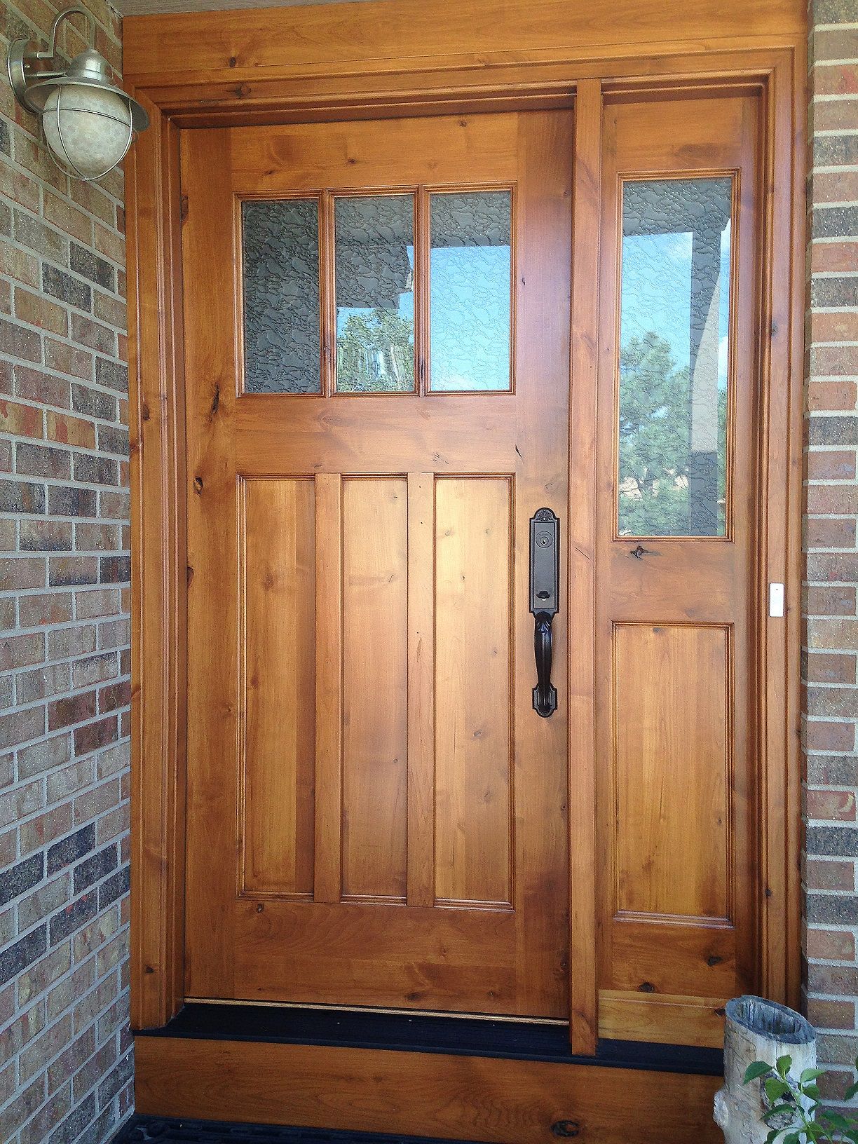 Craftsman style glass front door 