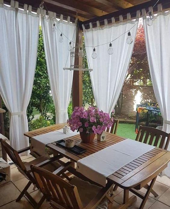  lightweight curtain around your patio 