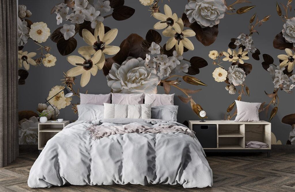 Floral wall panel