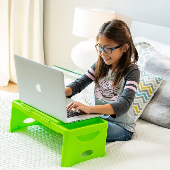 Lap desk with discarded cabinets