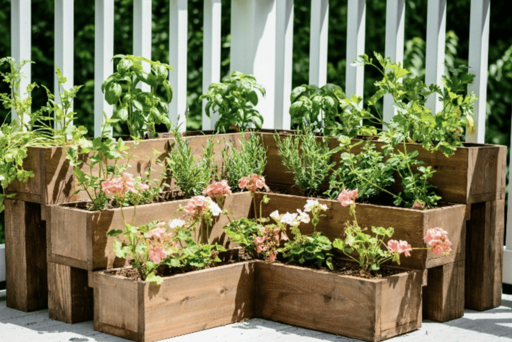 Layered garden bed ideas