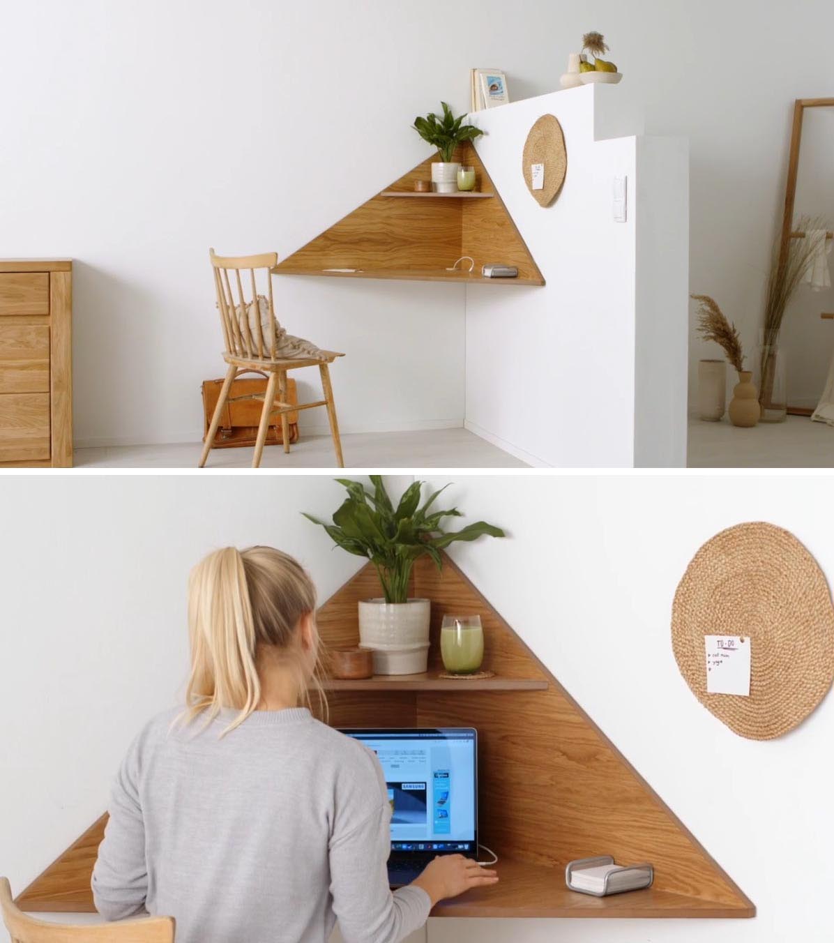 Modern Floating Corner Desk Ideas 