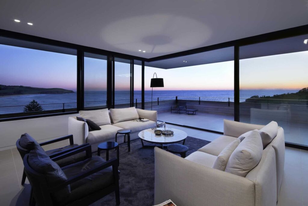 Ocean vibes modern living room