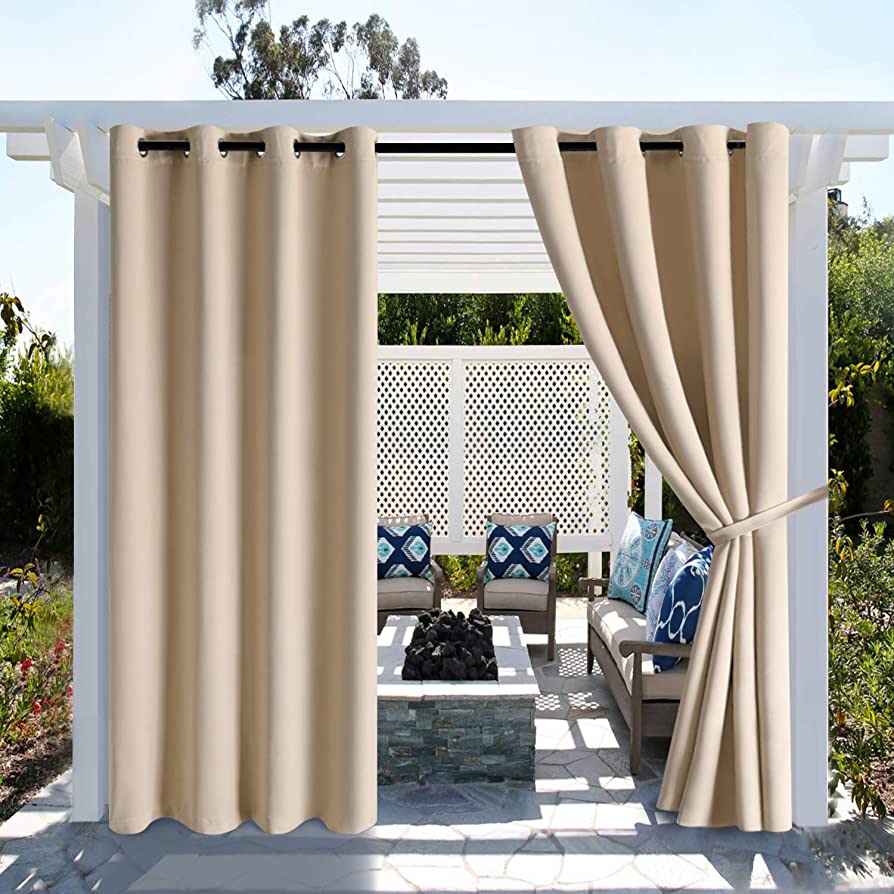 Patio with curtain