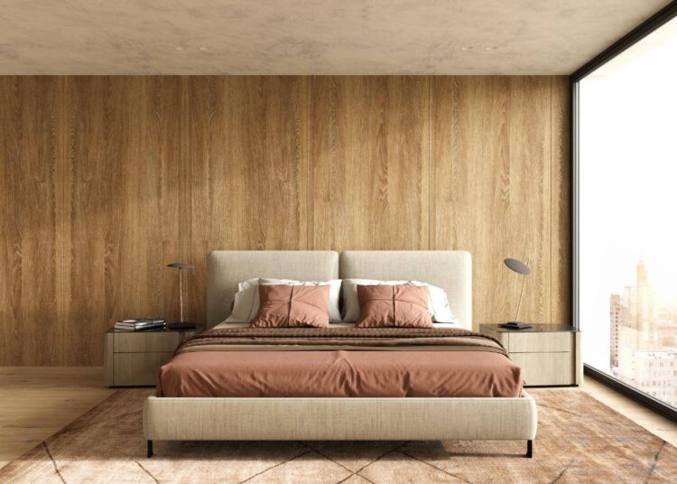 Plywood wall panelling