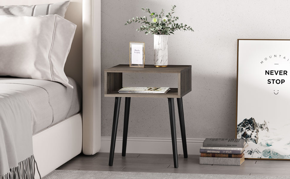 Rectangular bedside table