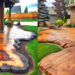 Rustic Wood Stamped Concrete Patio
