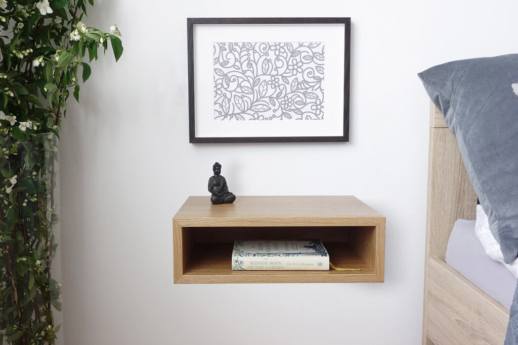 Wall mounted bedside table