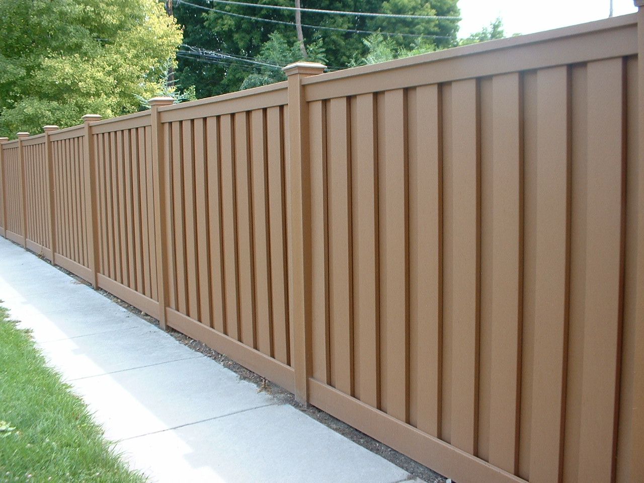 Wood Poly Panels fence extension 