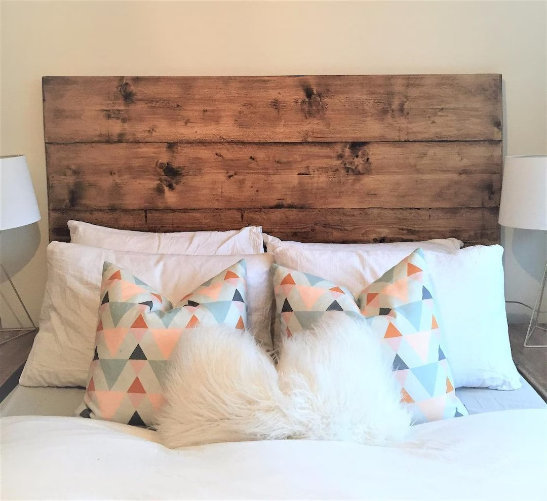 Wooden headboard Bed for a Hamptons Style bedroom