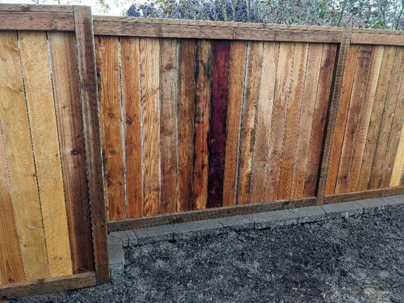 bottom of fence gap ideas with concrete