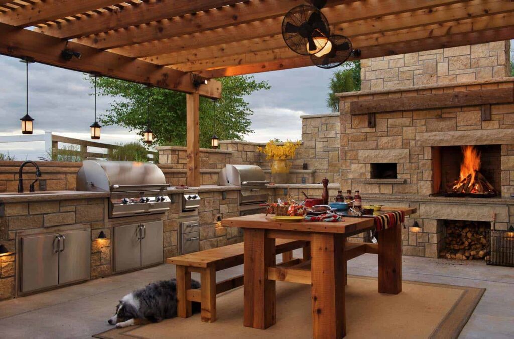 farmhouse vibes outdoor kitchen ideas