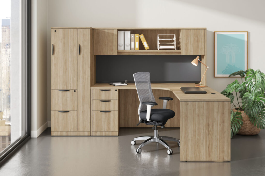 l shaped desk with storage