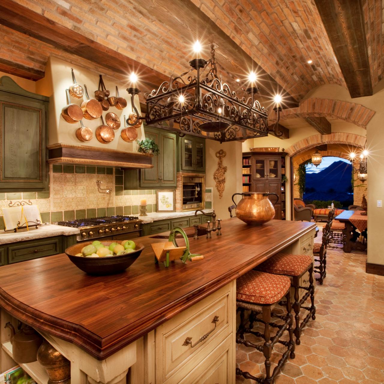 rustic look in the kitchen